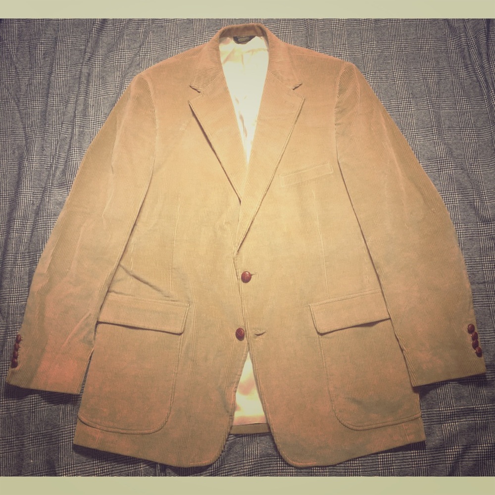Doneckers of Ephrata Tan Corduroy Blazer 46L